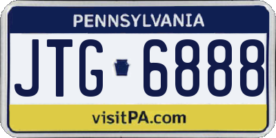 PA license plate JTG6888