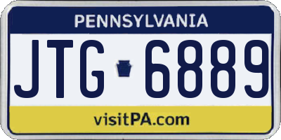 PA license plate JTG6889