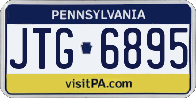 PA license plate JTG6895