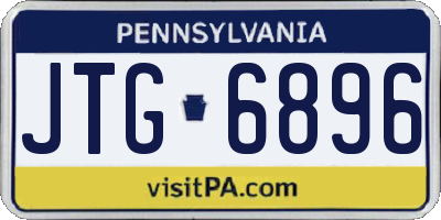 PA license plate JTG6896