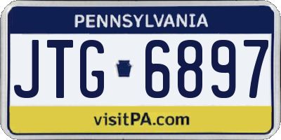 PA license plate JTG6897