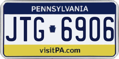 PA license plate JTG6906