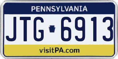 PA license plate JTG6913