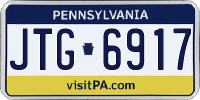 PA license plate JTG6917