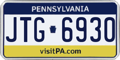 PA license plate JTG6930