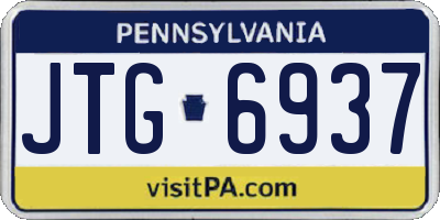 PA license plate JTG6937