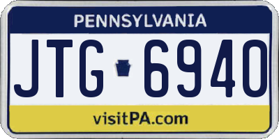 PA license plate JTG6940