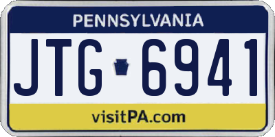 PA license plate JTG6941