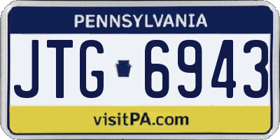 PA license plate JTG6943