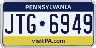 PA license plate JTG6949