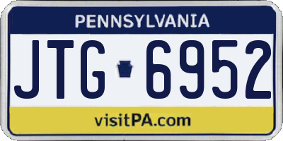 PA license plate JTG6952