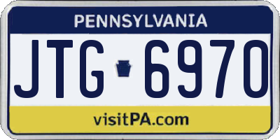PA license plate JTG6970