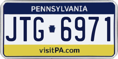 PA license plate JTG6971