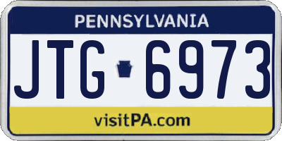 PA license plate JTG6973