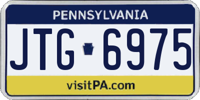PA license plate JTG6975