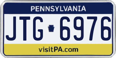 PA license plate JTG6976