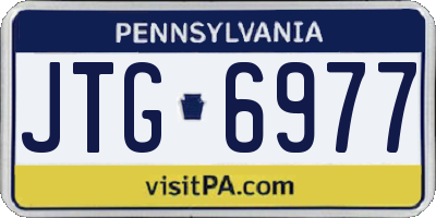 PA license plate JTG6977