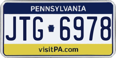 PA license plate JTG6978