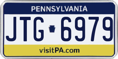 PA license plate JTG6979