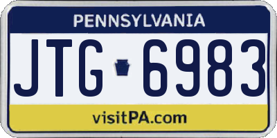 PA license plate JTG6983
