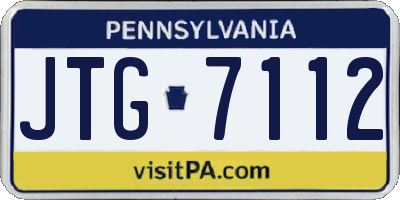 PA license plate JTG7112