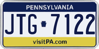 PA license plate JTG7122