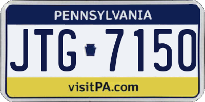 PA license plate JTG7150