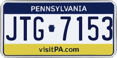 PA license plate JTG7153