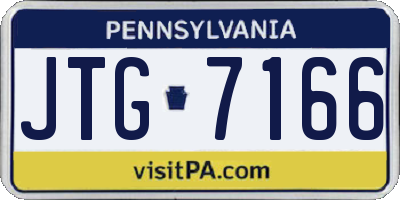 PA license plate JTG7166