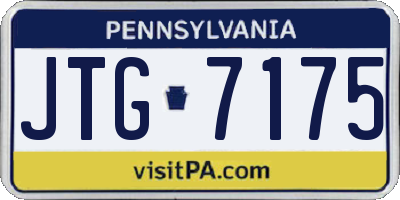 PA license plate JTG7175