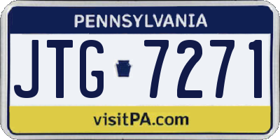 PA license plate JTG7271