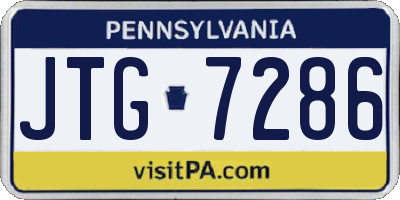PA license plate JTG7286