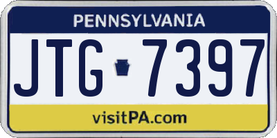 PA license plate JTG7397