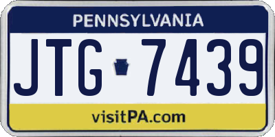 PA license plate JTG7439
