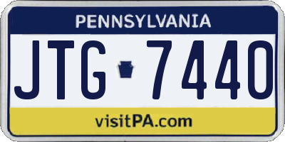 PA license plate JTG7440
