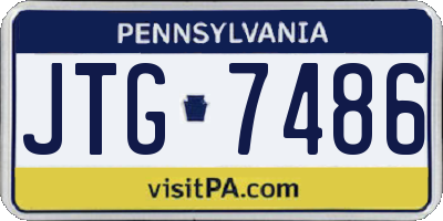 PA license plate JTG7486