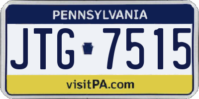 PA license plate JTG7515