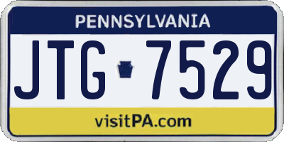 PA license plate JTG7529