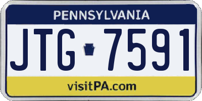 PA license plate JTG7591