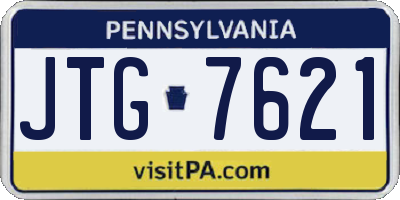 PA license plate JTG7621