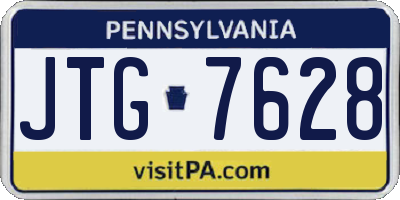 PA license plate JTG7628