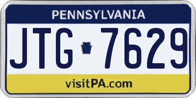 PA license plate JTG7629