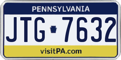 PA license plate JTG7632