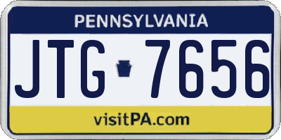 PA license plate JTG7656