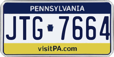 PA license plate JTG7664
