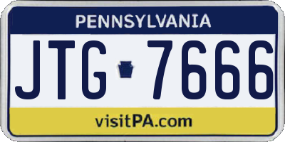 PA license plate JTG7666