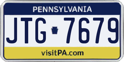 PA license plate JTG7679