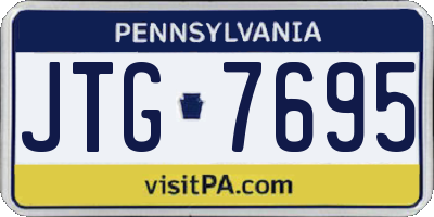 PA license plate JTG7695