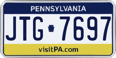 PA license plate JTG7697