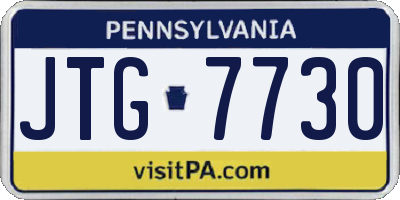 PA license plate JTG7730